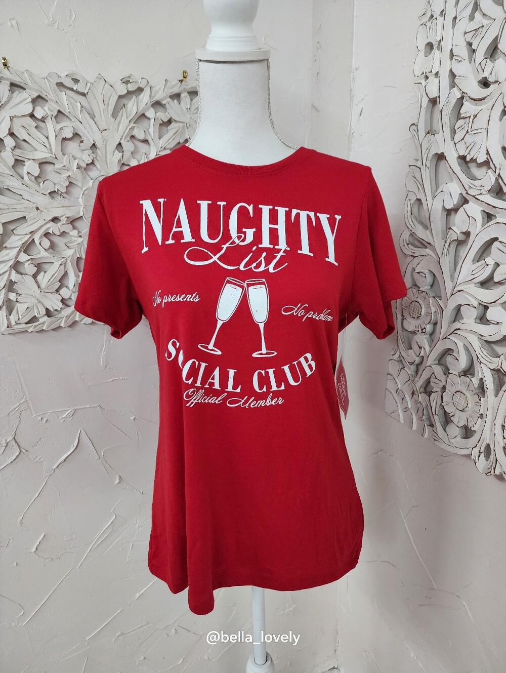 NWT Holiday Time Red Graphic Holiday Tee